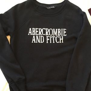 Abercrombie Navy Blue Medium Logo crew Sweatshirt
